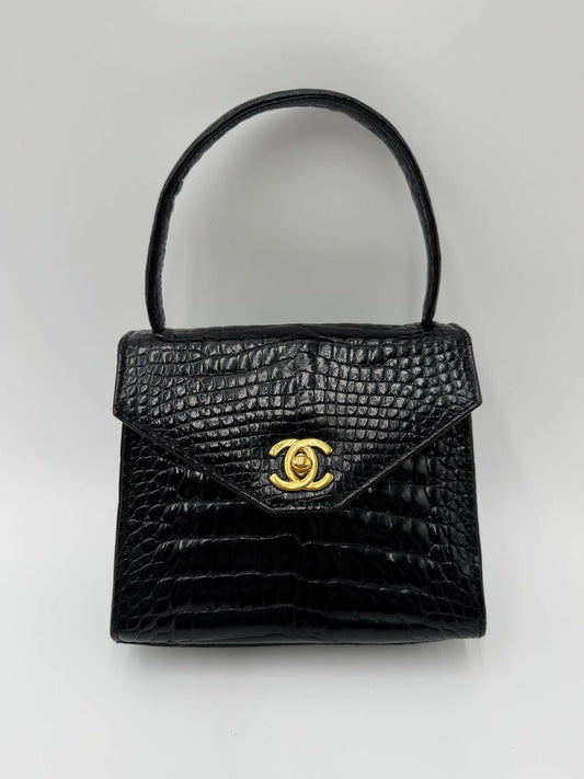 Chanel  Exotic Crocodile Top Handle Bag