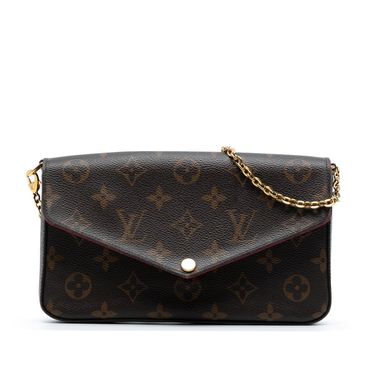 Brown Louis Vuitton Monogram Pochette Felicie Crossbody Bag