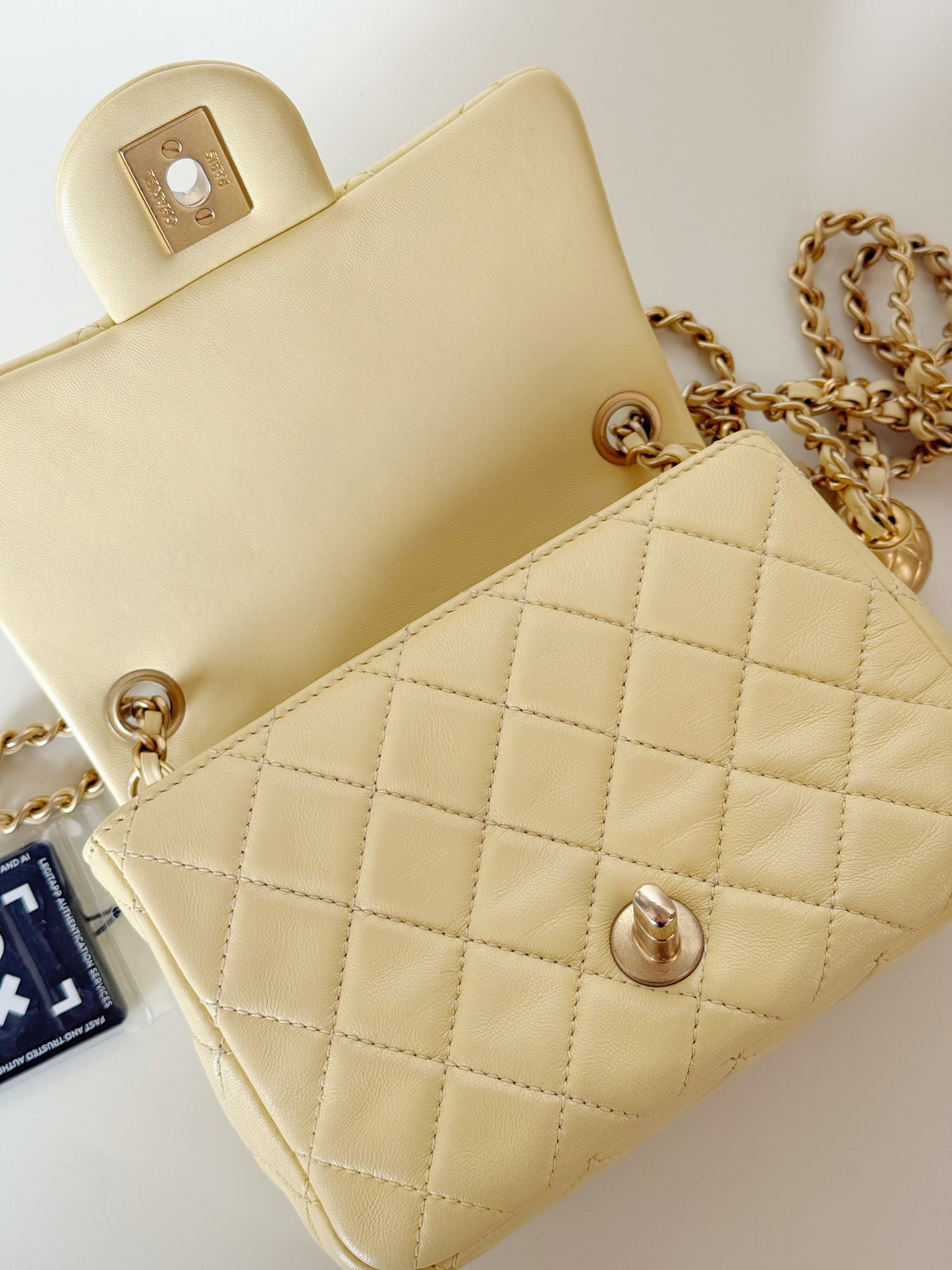 Chanel Mini Pearl Crush Square Flap Bag Lambskin