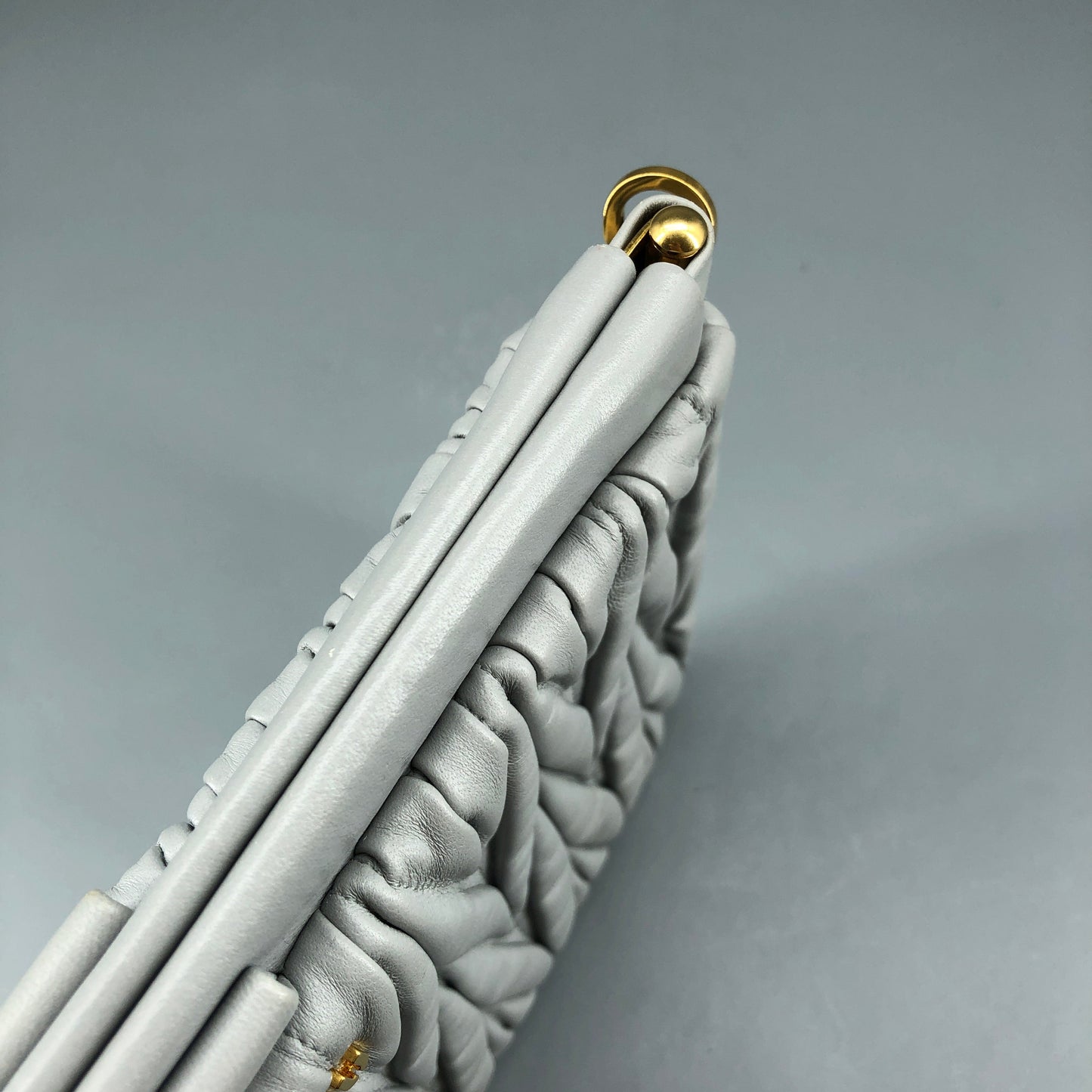 Miu Miu Grey Matelasse Leather Chain Clutch Shoulder Bag