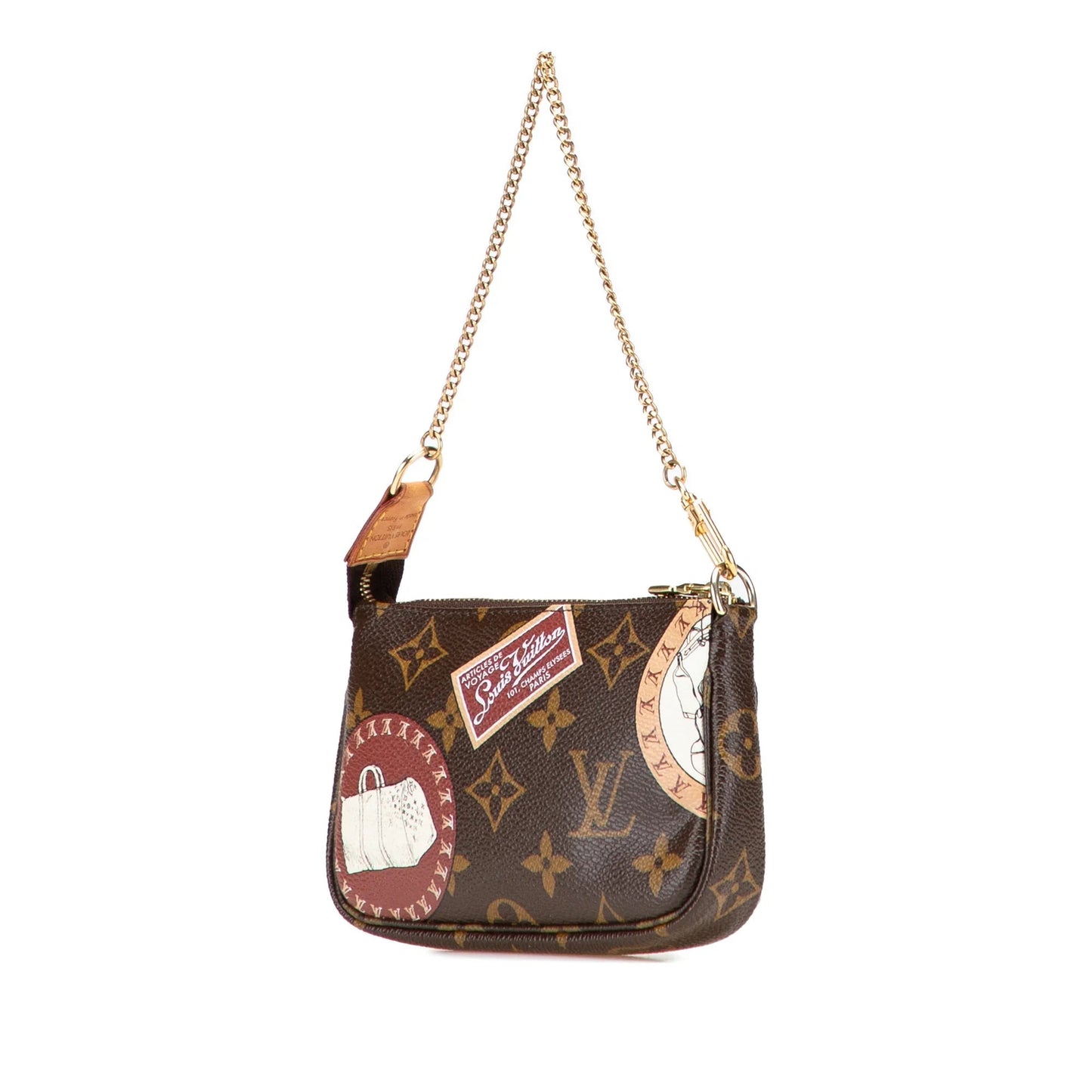 Brown Louis Vuitton Monogram Patch Mini Pochette Accessoires Handbag