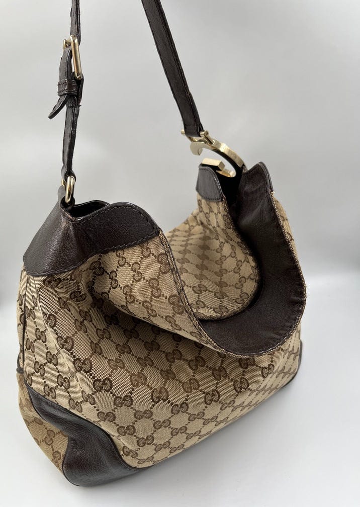 Gucci Leather Canvas Shoulder Bag Style 8