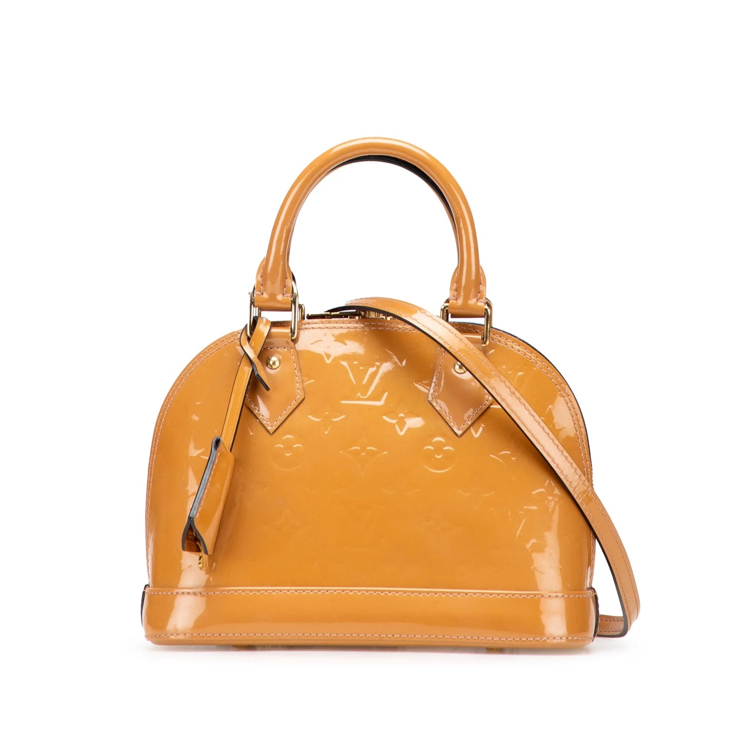 Brown Louis Vuitton Monogram Vernis Alma BB Satchel