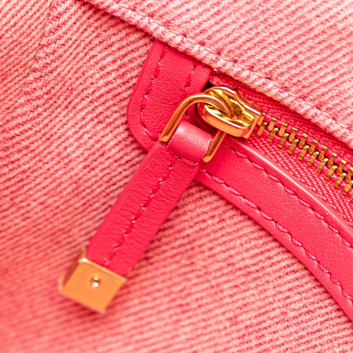 Pink Dior Medium Denim Macrocannage Caro Bag