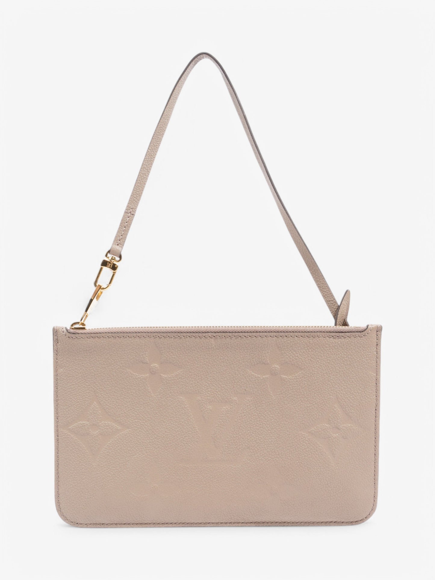 Louis Vuitton Neverful Pochette Taupe / Monogram Empriente Empreinte Leather