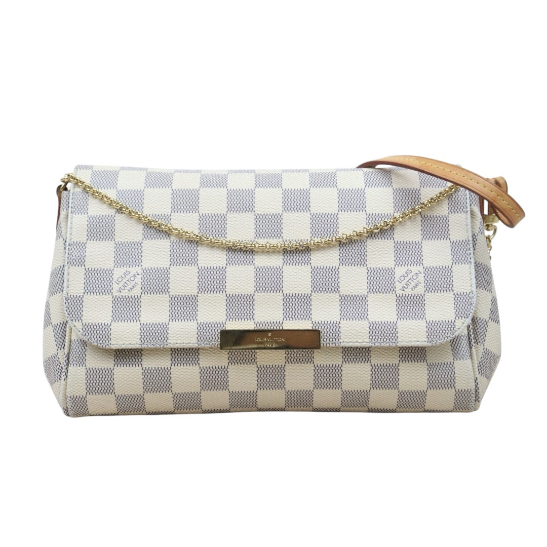 Good ( Rank AB)? Louis Vuitton Damier Azur Favorite MM Shoulder Bag?S24101307
