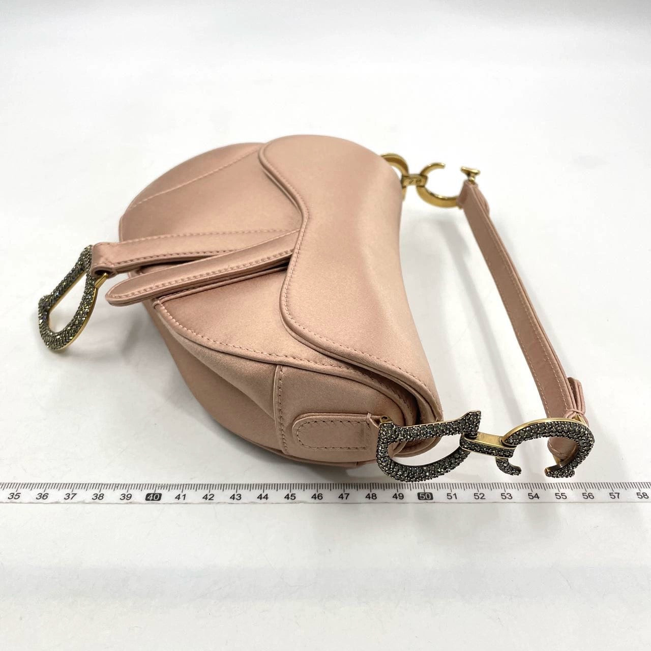 Dior Saddle Mini Silk Pink with crystals