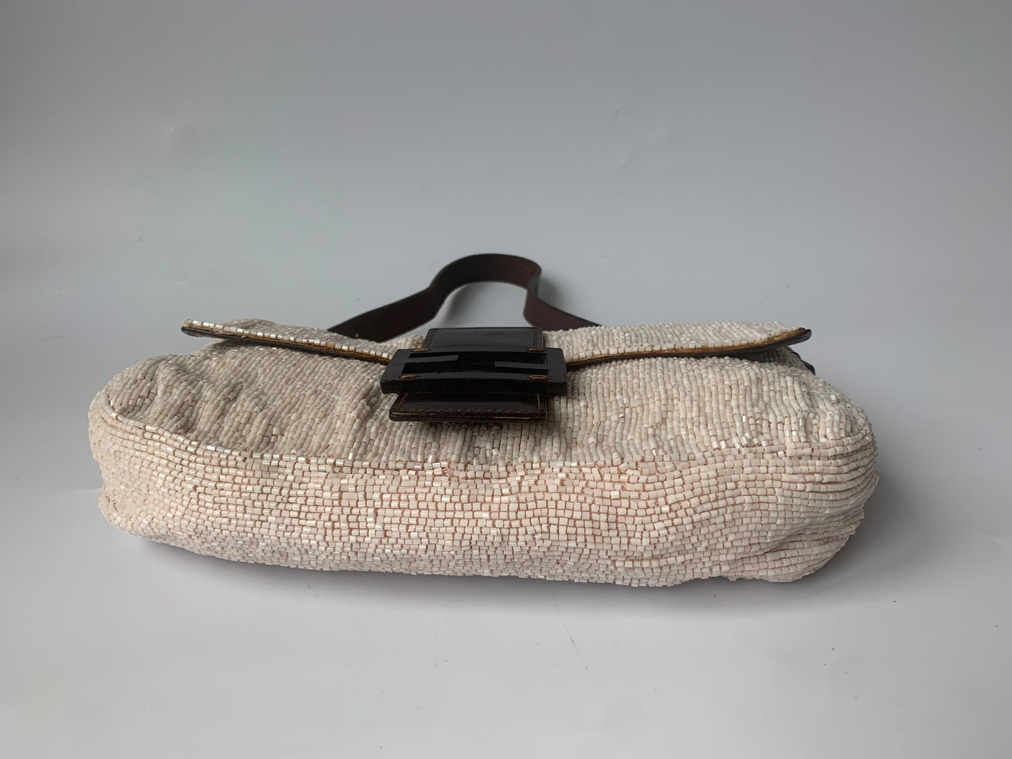FENDI Baguette White beads