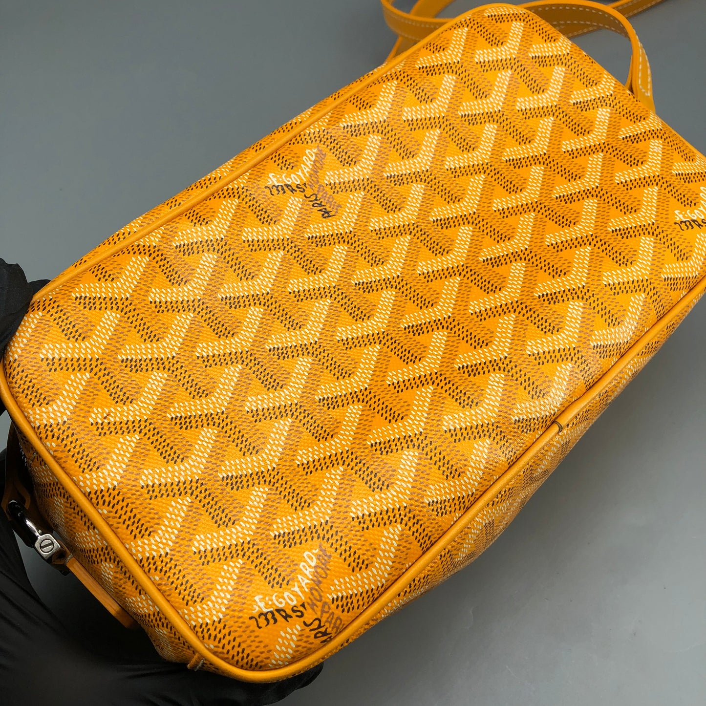 Goyard Cap-Vert Yellow Goyardine Canvas Crossbody Camera Bag