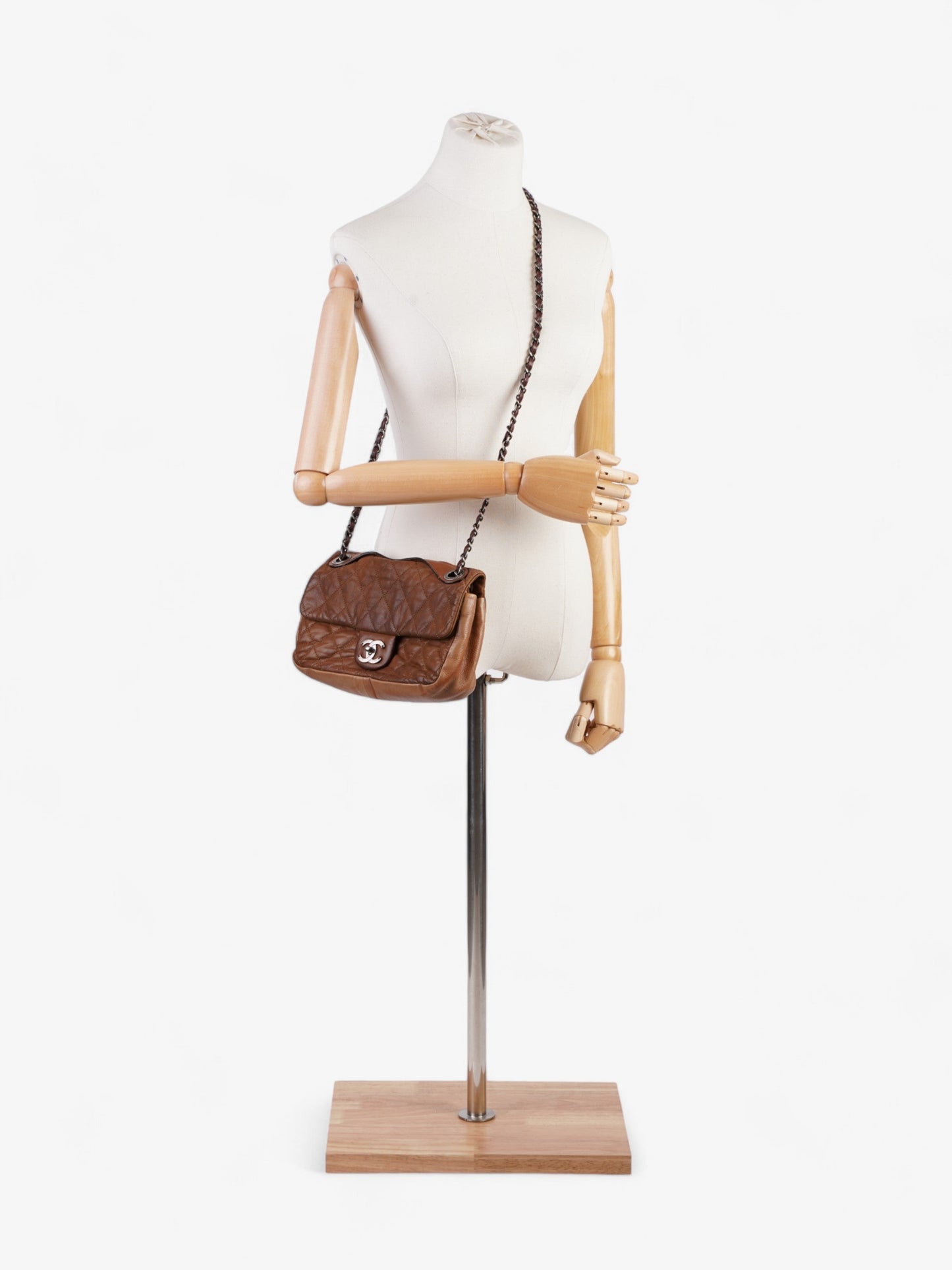 Chanel In The Mix Flap Brown Calfskin Leather Medium