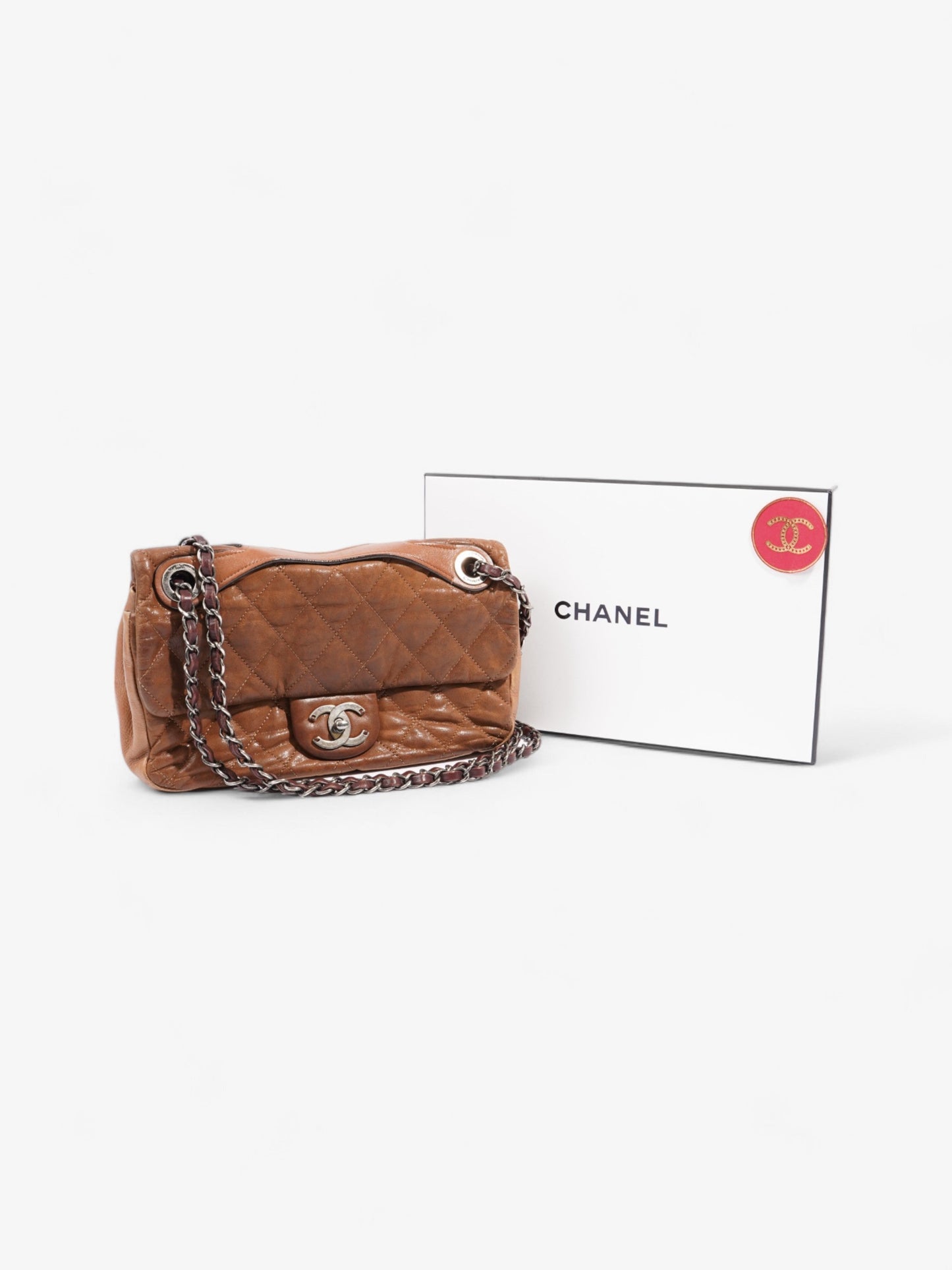 Chanel In The Mix Flap Brown Calfskin Leather Medium