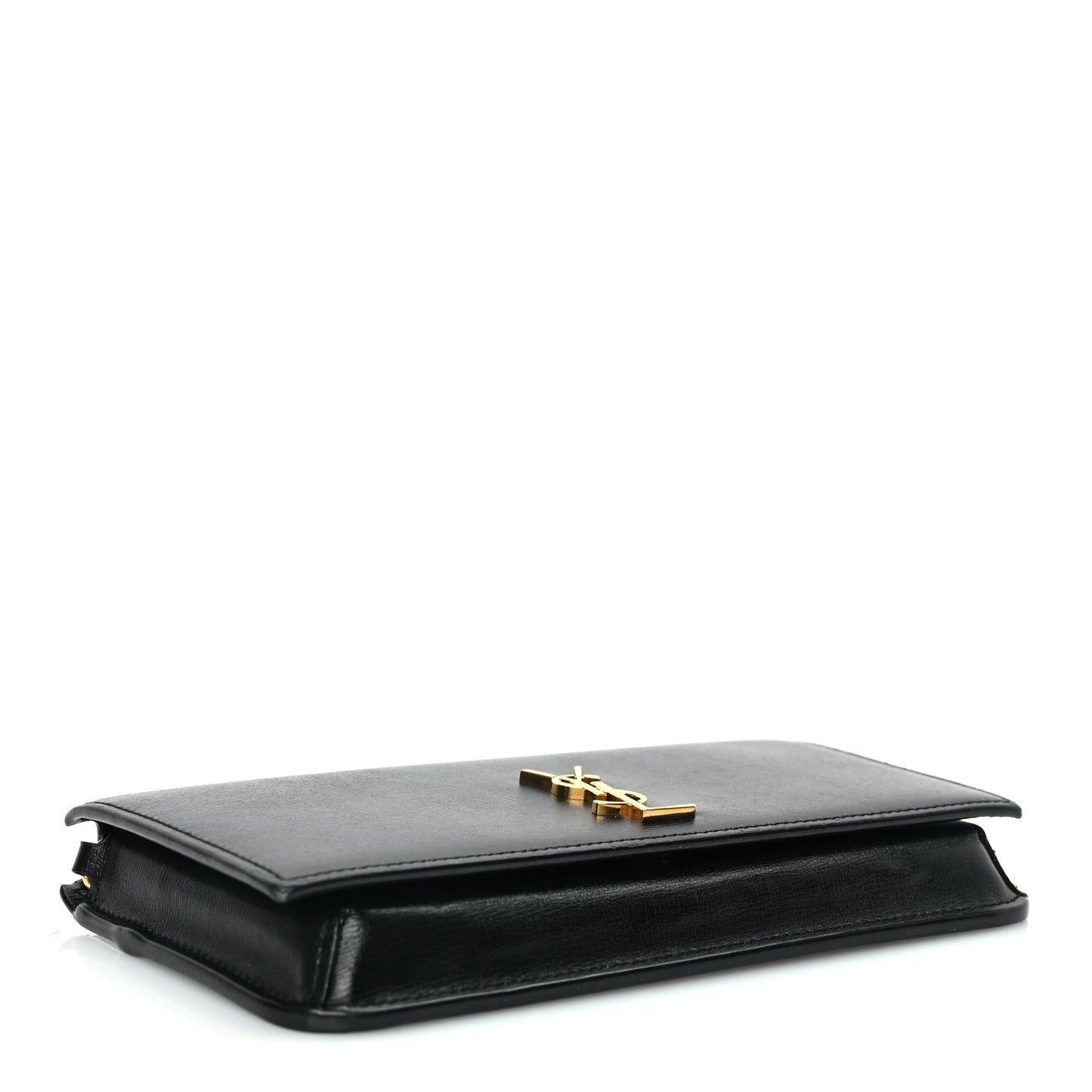 Saint Laurent Smooth Calfskin Monogram Phone Holder Crossbody Black