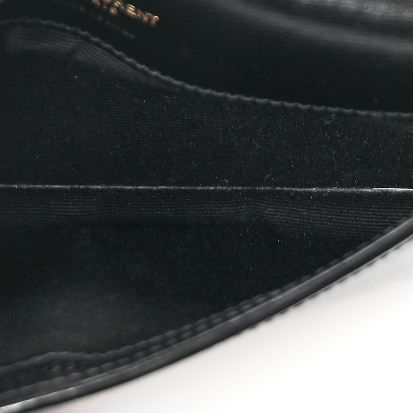 Saint Laurent Smooth Calfskin Monogram Phone Holder Crossbody Black