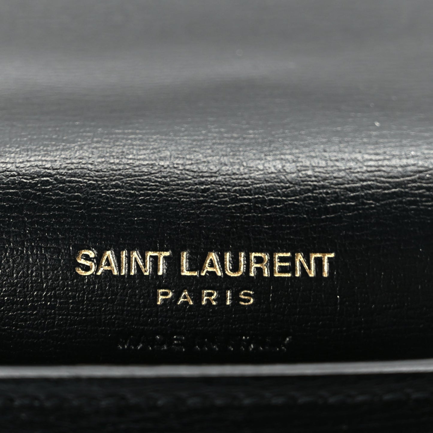 Saint Laurent Smooth Calfskin Monogram Phone Holder Crossbody Black
