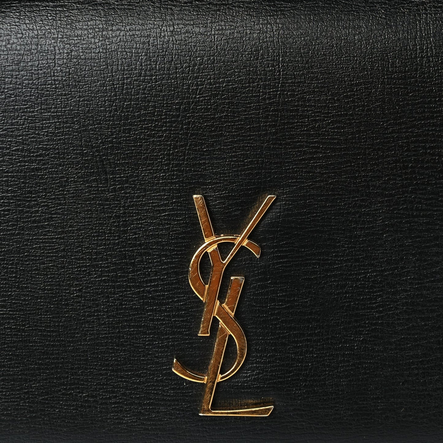 Saint Laurent Smooth Calfskin Monogram Phone Holder Crossbody Black