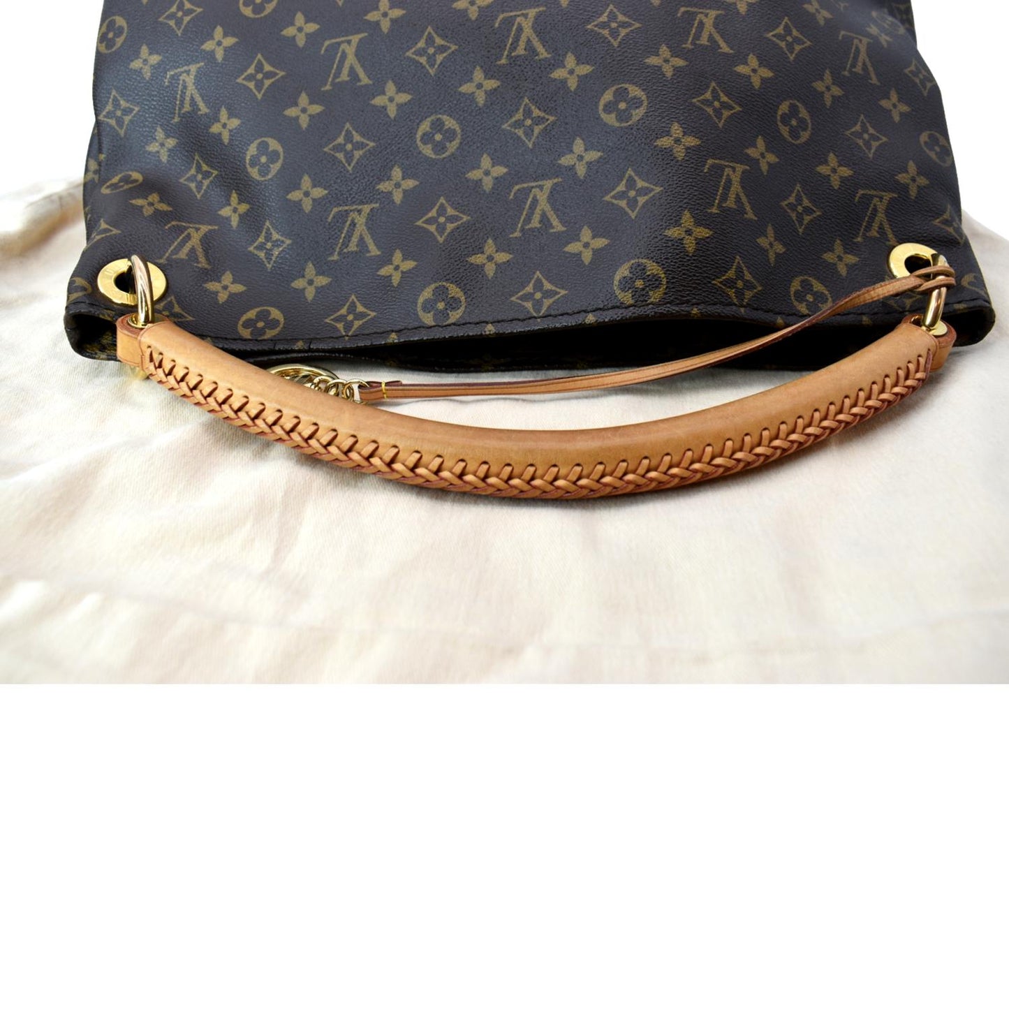 Louis Vuitton Artsy MM Monogram Canvas Hobo Bag Brown