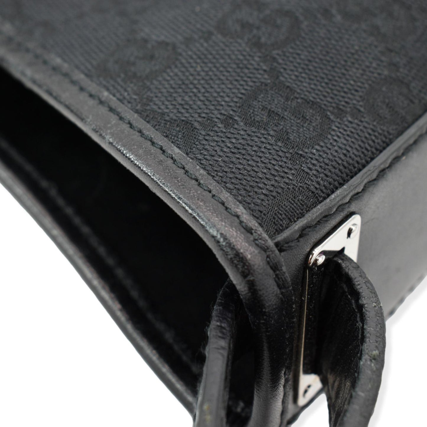 GUCCI GG Monogram Piston Tote Bag Black 110291