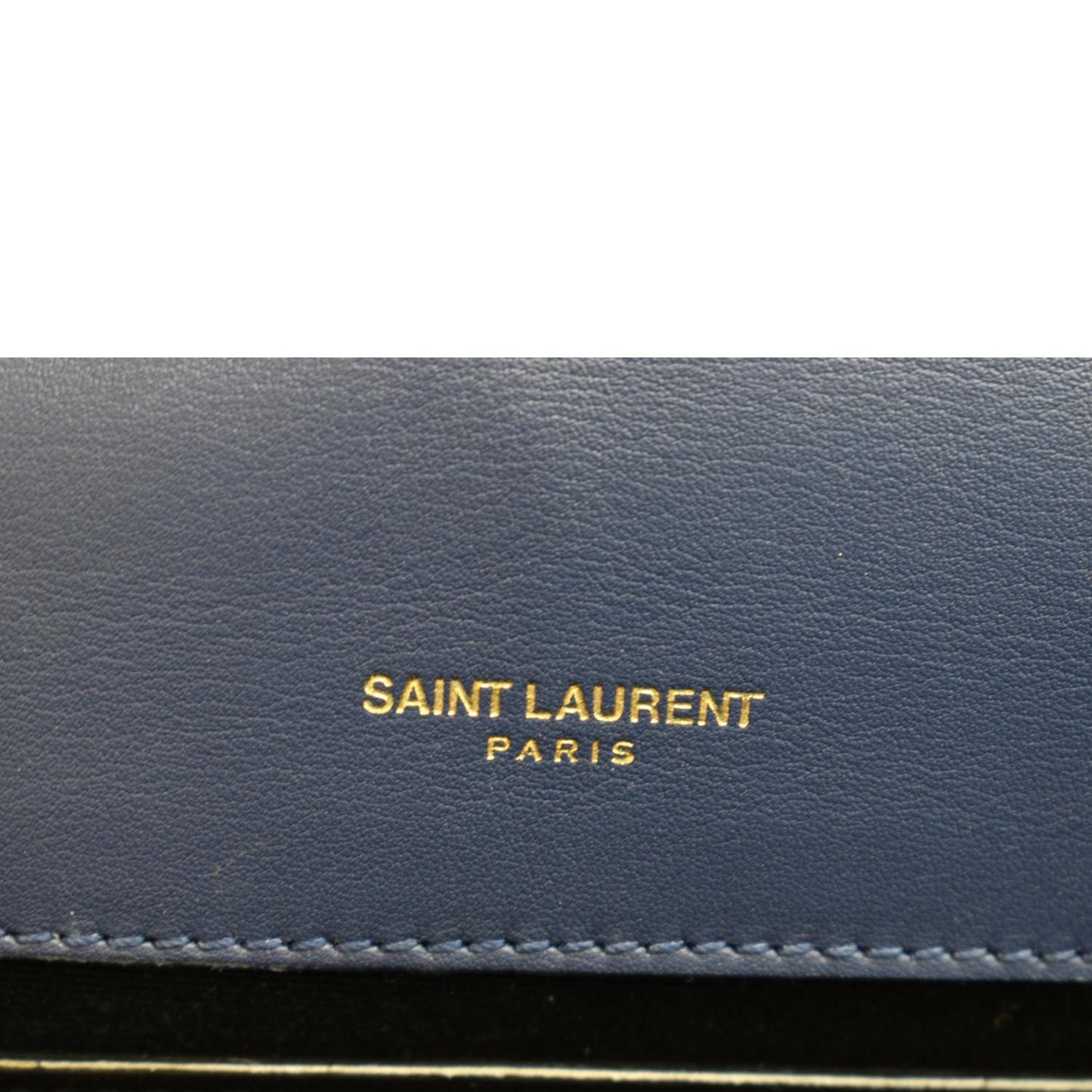 YVES SAINT LAURENT Kate Floral Print Canvas Shoulder Bag Blue