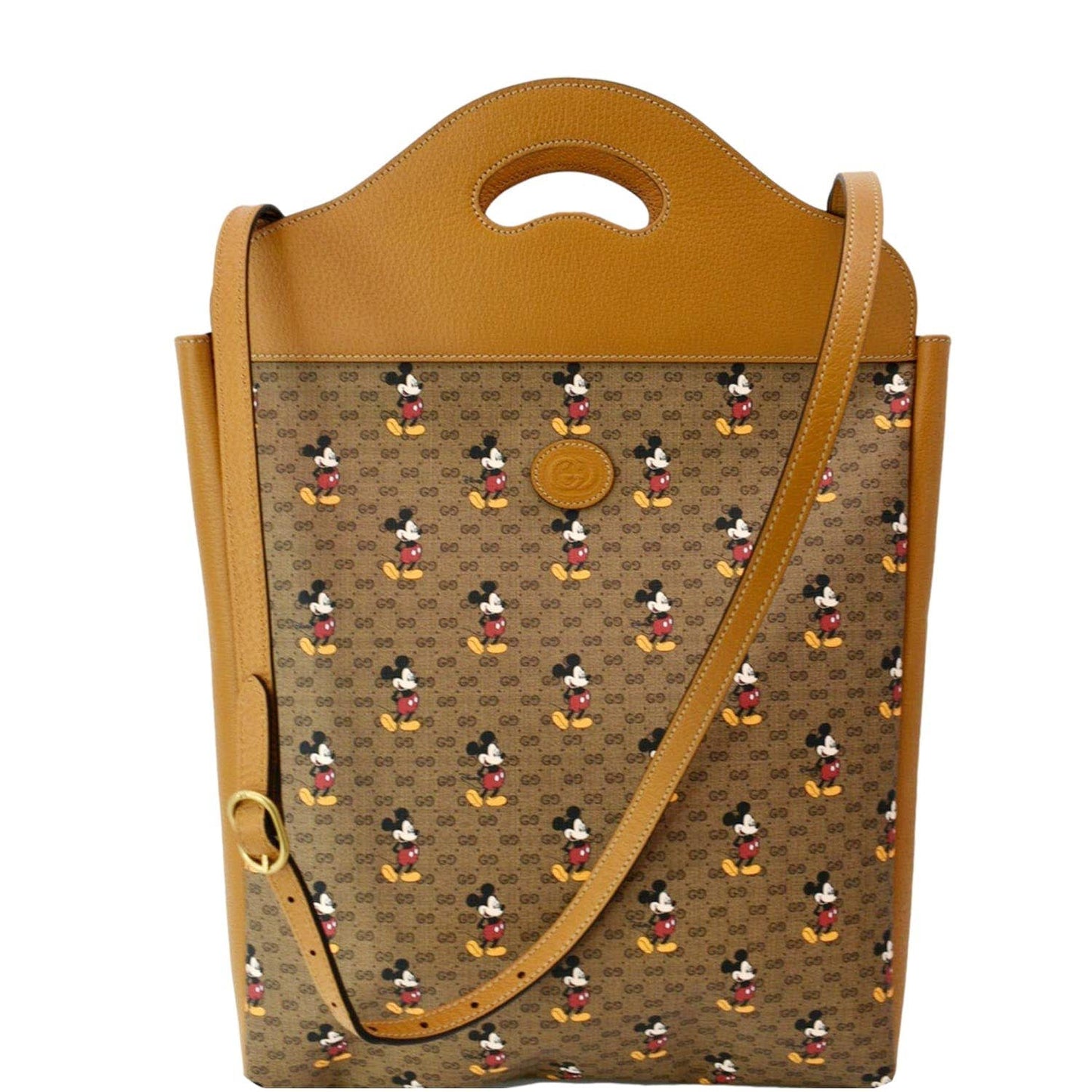 GUCCI Disney Mickey Mo  GG Supreme Canvas Crossbody Bag Beige 603937