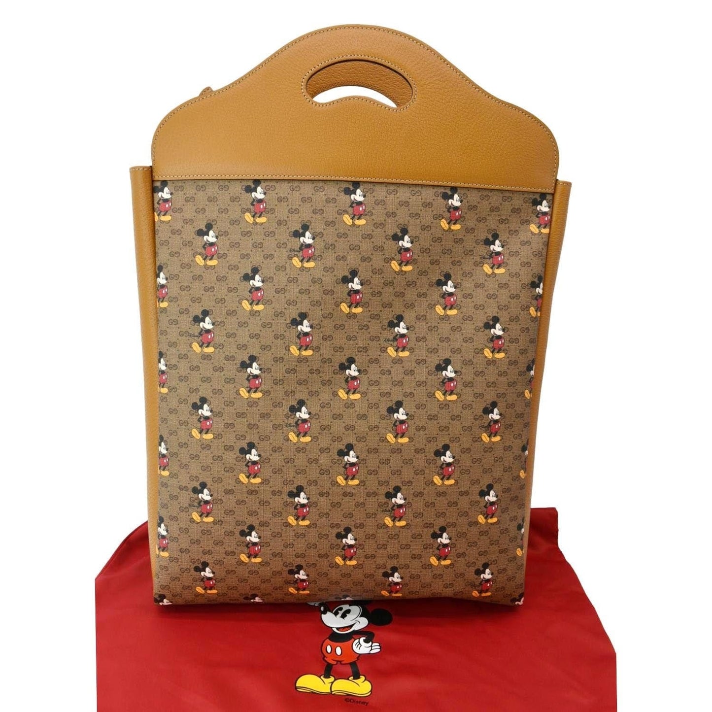 GUCCI Disney Mickey Mo  GG Supreme Canvas Crossbody Bag Beige 603937