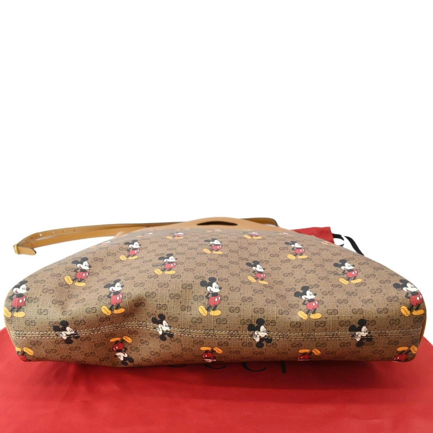 GUCCI Disney Mickey Mo  GG Supreme Canvas Crossbody Bag Beige 603937