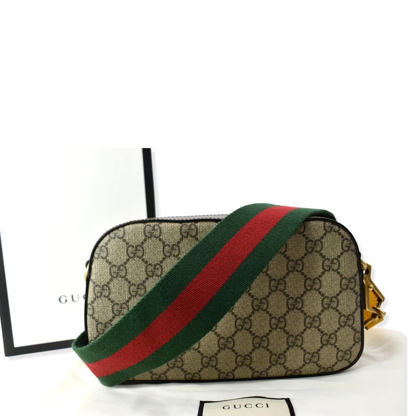 GUCCI Neo   GG Supreme Canvas Messenger Bag Beige 476466