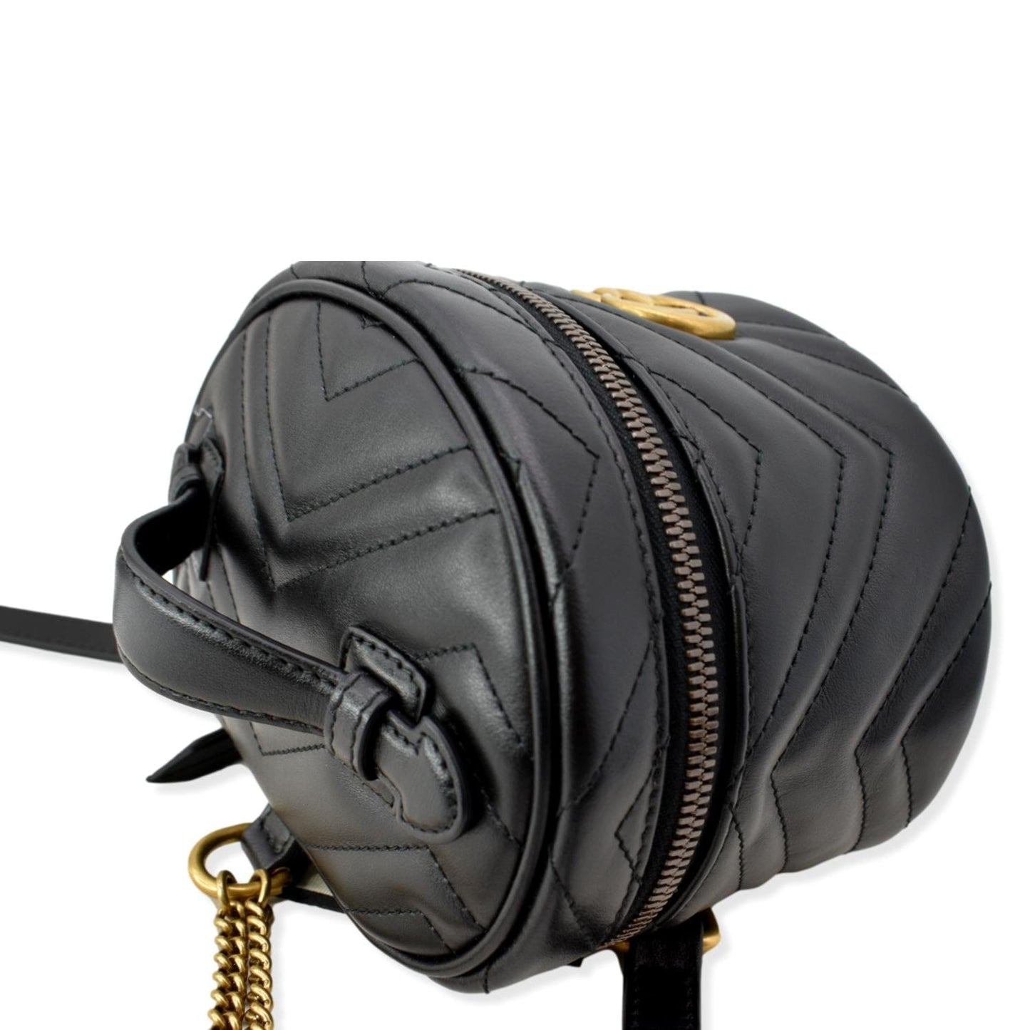 GUCCI GG Marmont Mini Leather Backpack Bag Black 598594