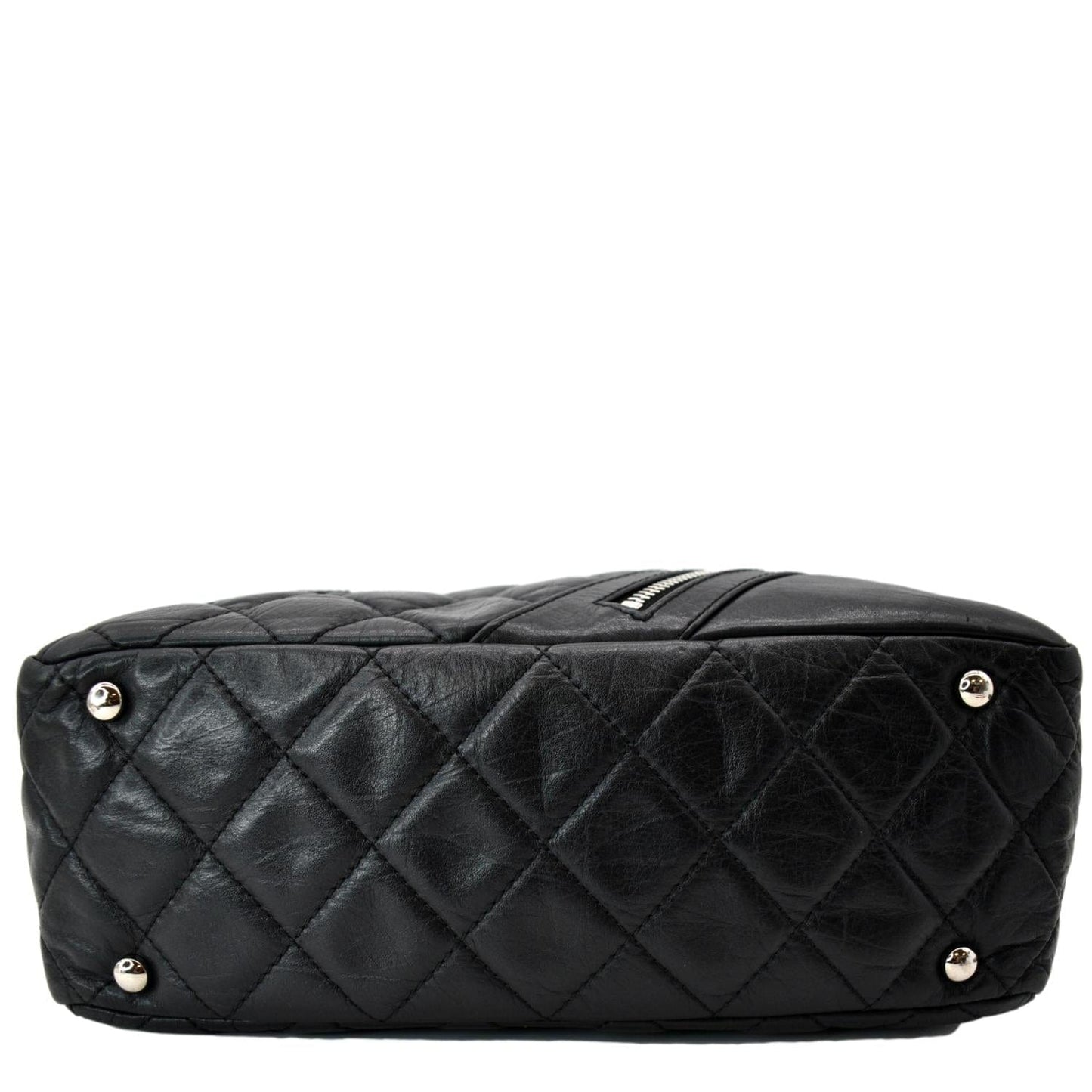 CHANEL  Leather Chain Shoulder Bag Black