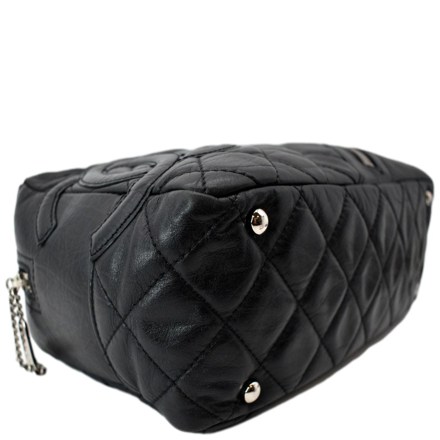 CHANEL  Leather Chain Shoulder Bag Black