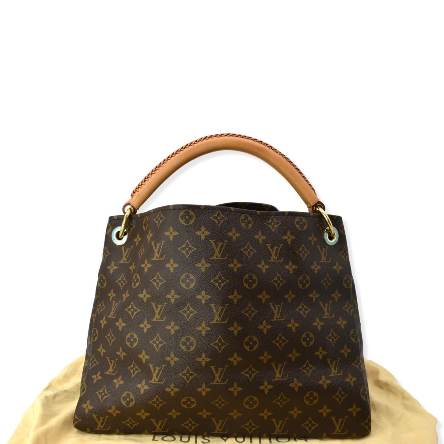 Louis Vuitton Artsy MM Monogram Canvas Hobo Bag Brown