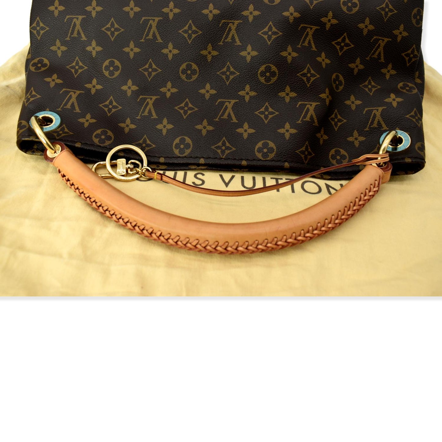 Louis Vuitton Artsy MM Monogram Canvas Hobo Bag Brown