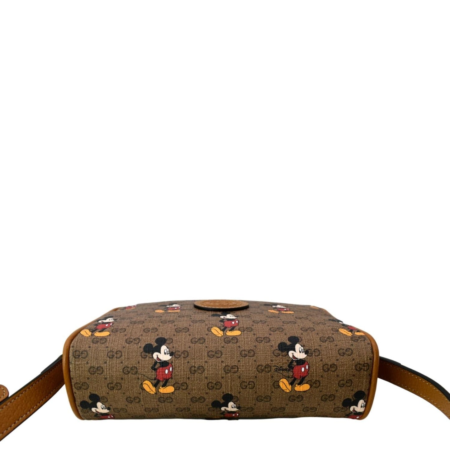 GUCCI x Disney Mickey Mo  GG Supreme Coated Canvas Crossbody Bag Brown 602536