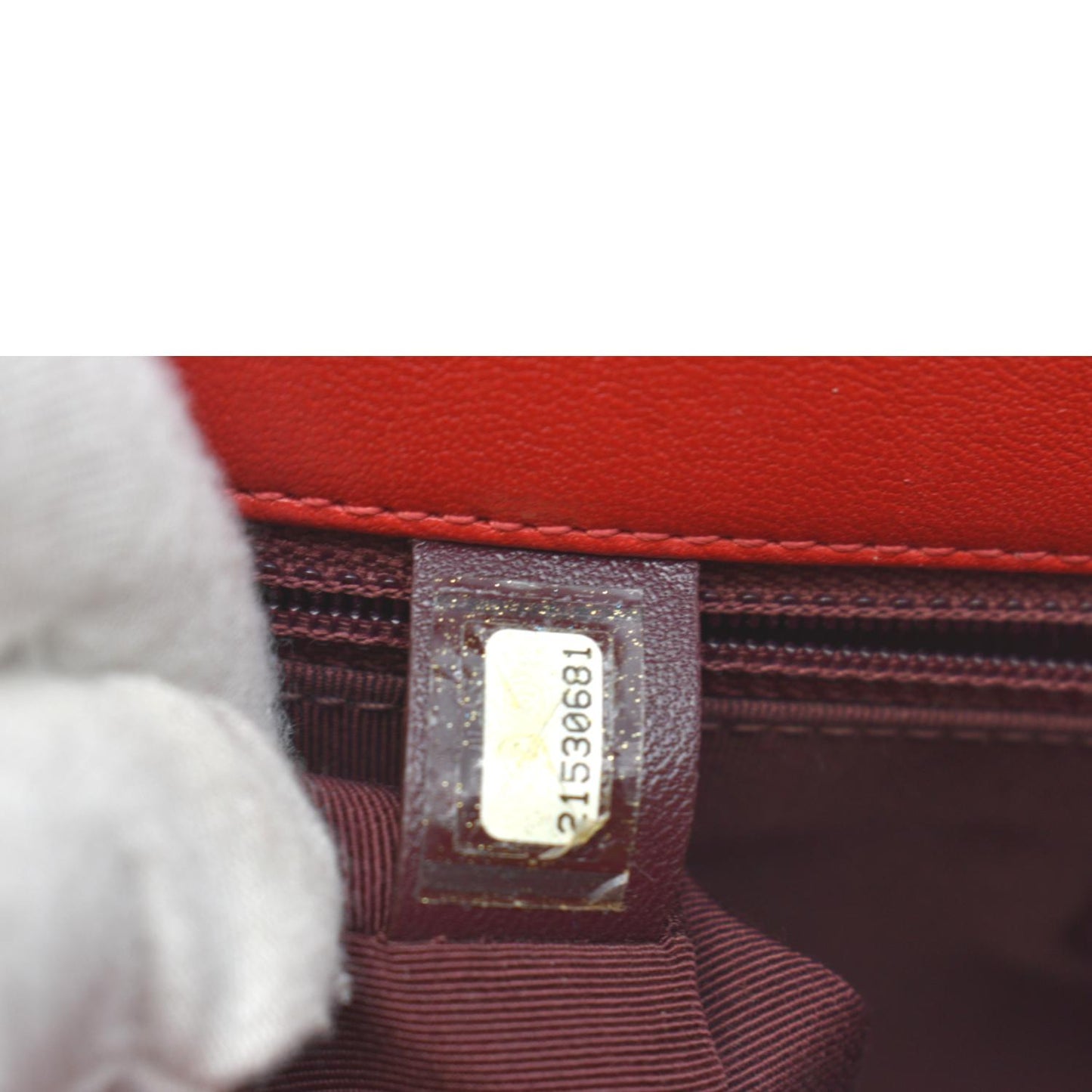 CHANEL Mademoiselle  Flap Sheepskin Leather Shoulder Bag Red