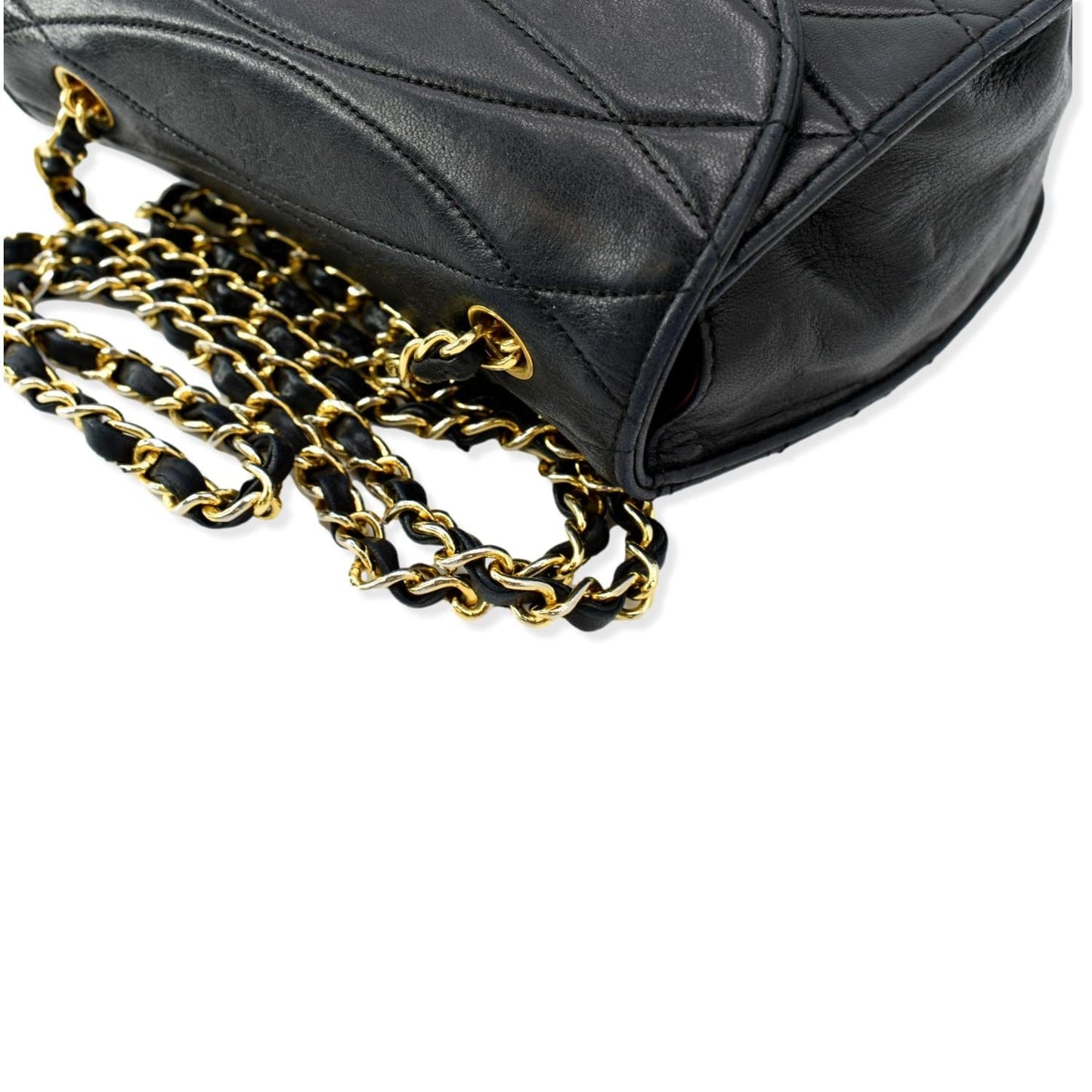 CHANEL Rare Wave GHW CC Flap  Lambskin Shoulder Bag Black
