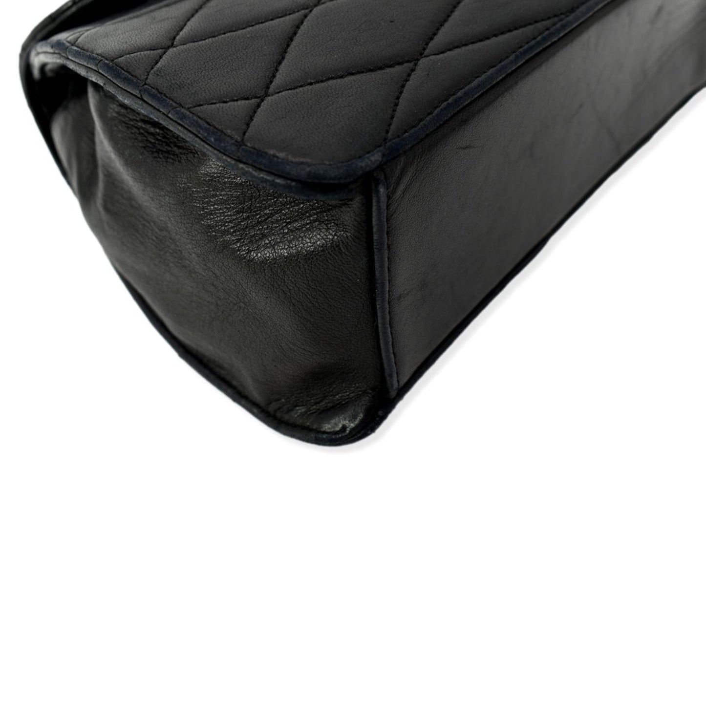 CHANEL Rare Wave GHW CC Flap  Lambskin Shoulder Bag Black