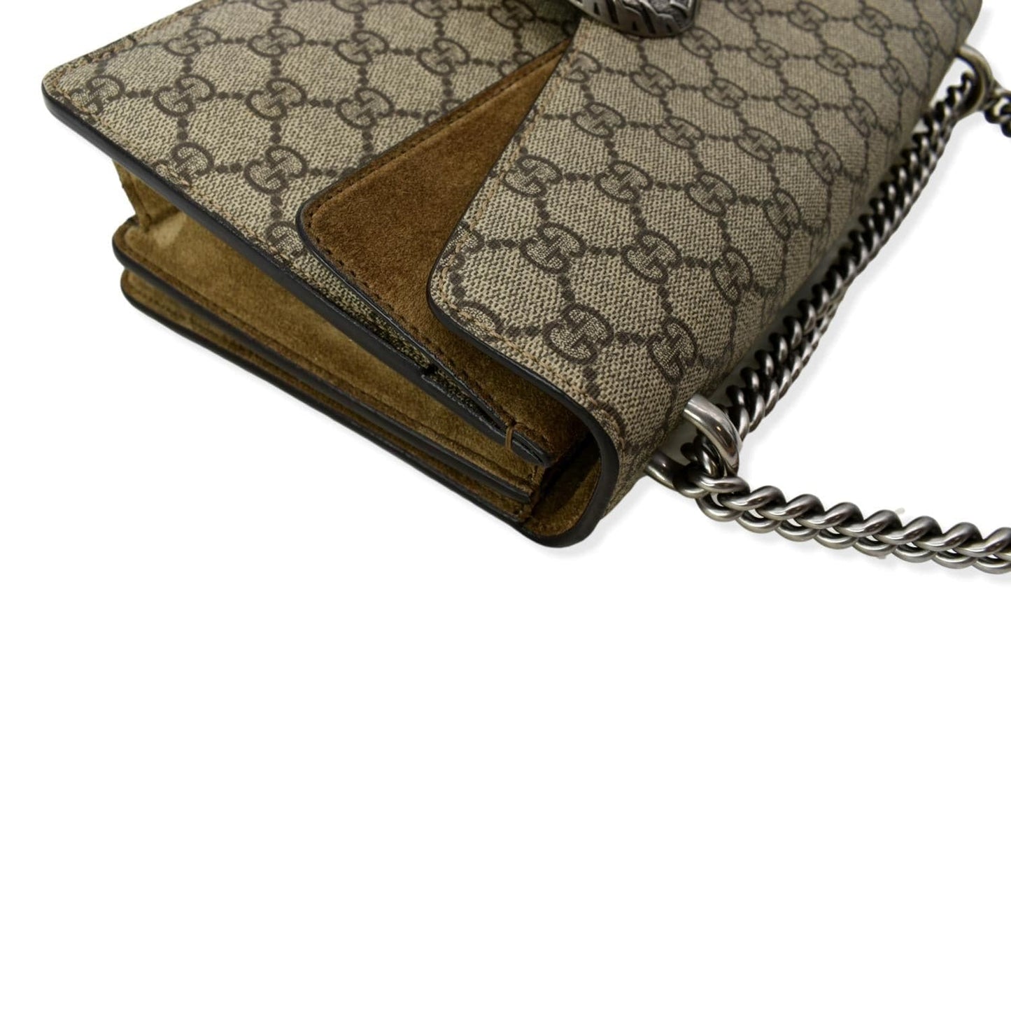 GUCCI Dionysus Small GG Supreme Canvas Shoulder Bag Beige 400249