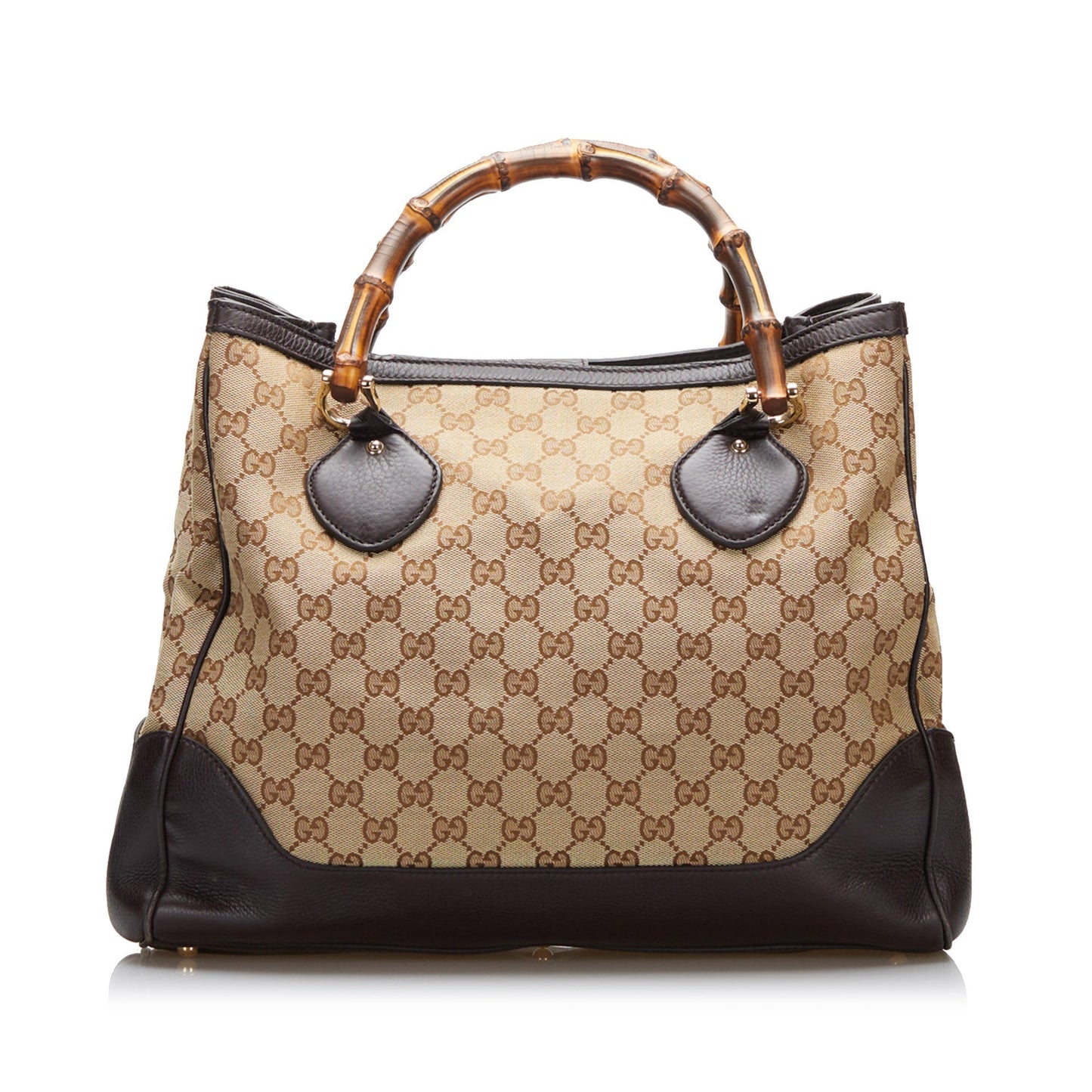 Gucci Bamboo Leather Canvas Tote Style 7