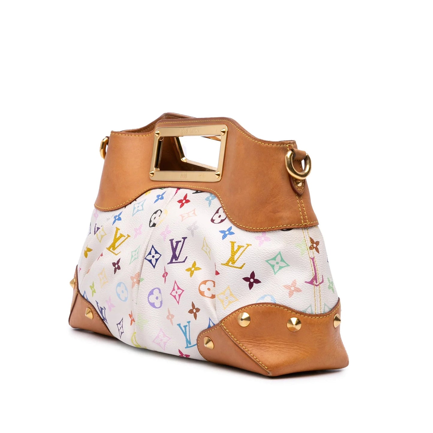 White Louis Vuitton Monogram Multicolore Judy MM Satchel