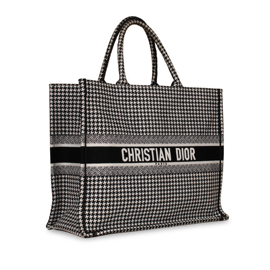 Dior Lou Book Tote Leather Canvas Tote
