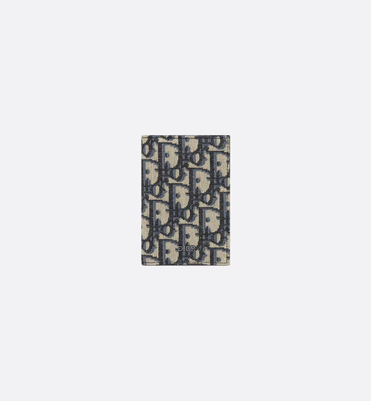 CHRISTIAN DIOR MONOGRAM OBLIQUE JACQUARD VERTICAL CARD HOLDER