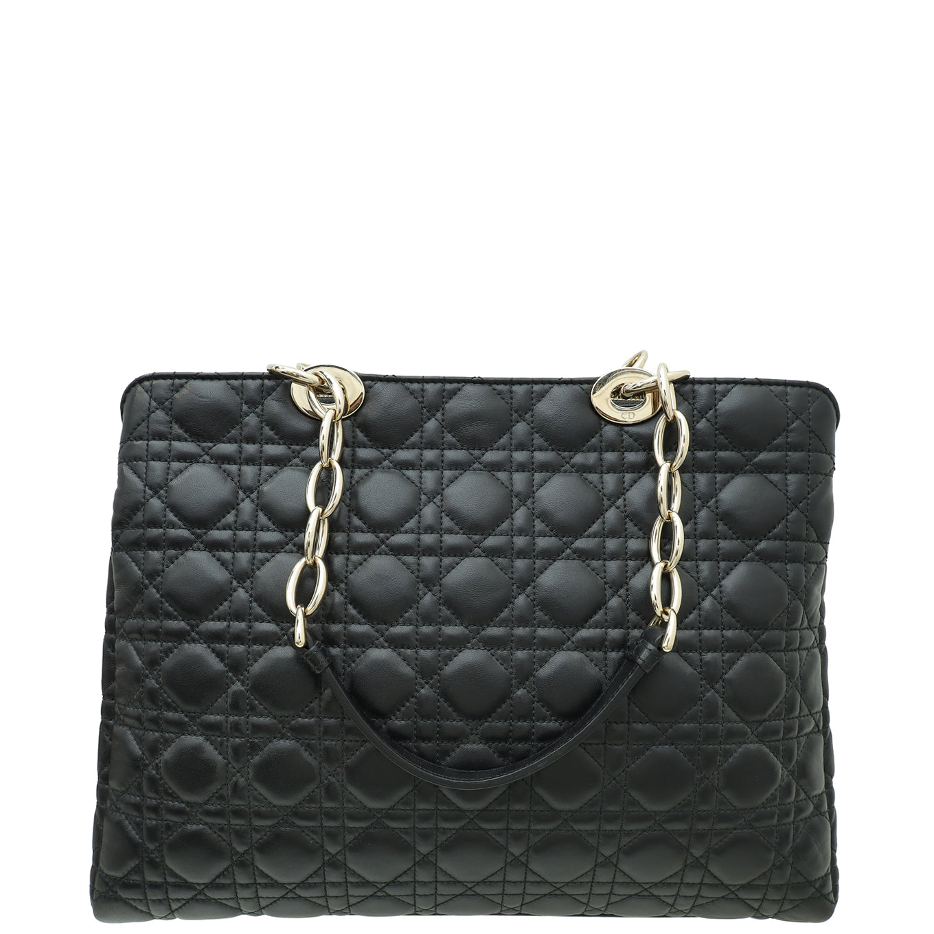 Christian Dior Black Lady Dior Soft Tote Large Bag