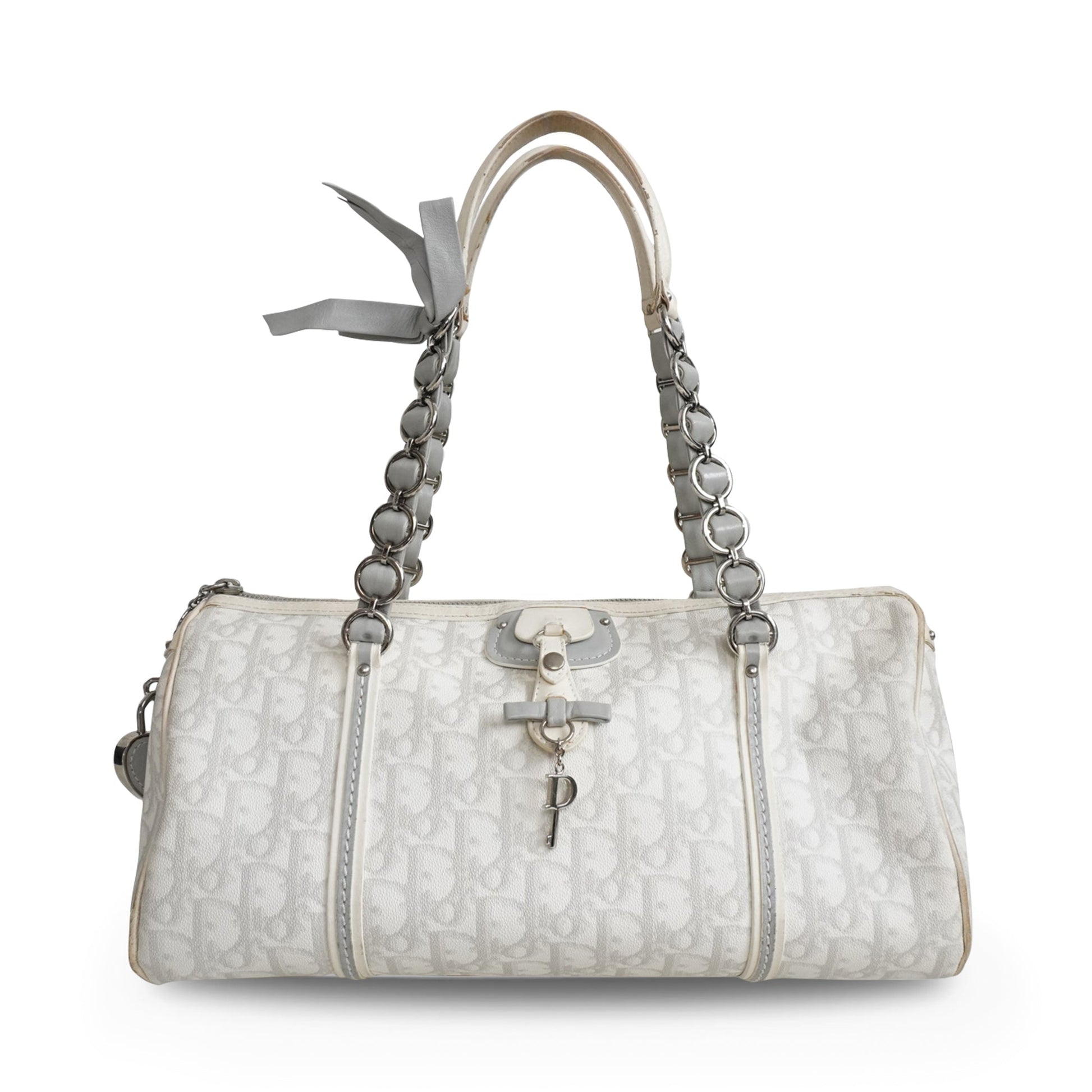 Dior Monogram Chain Leather Shoulder Bag