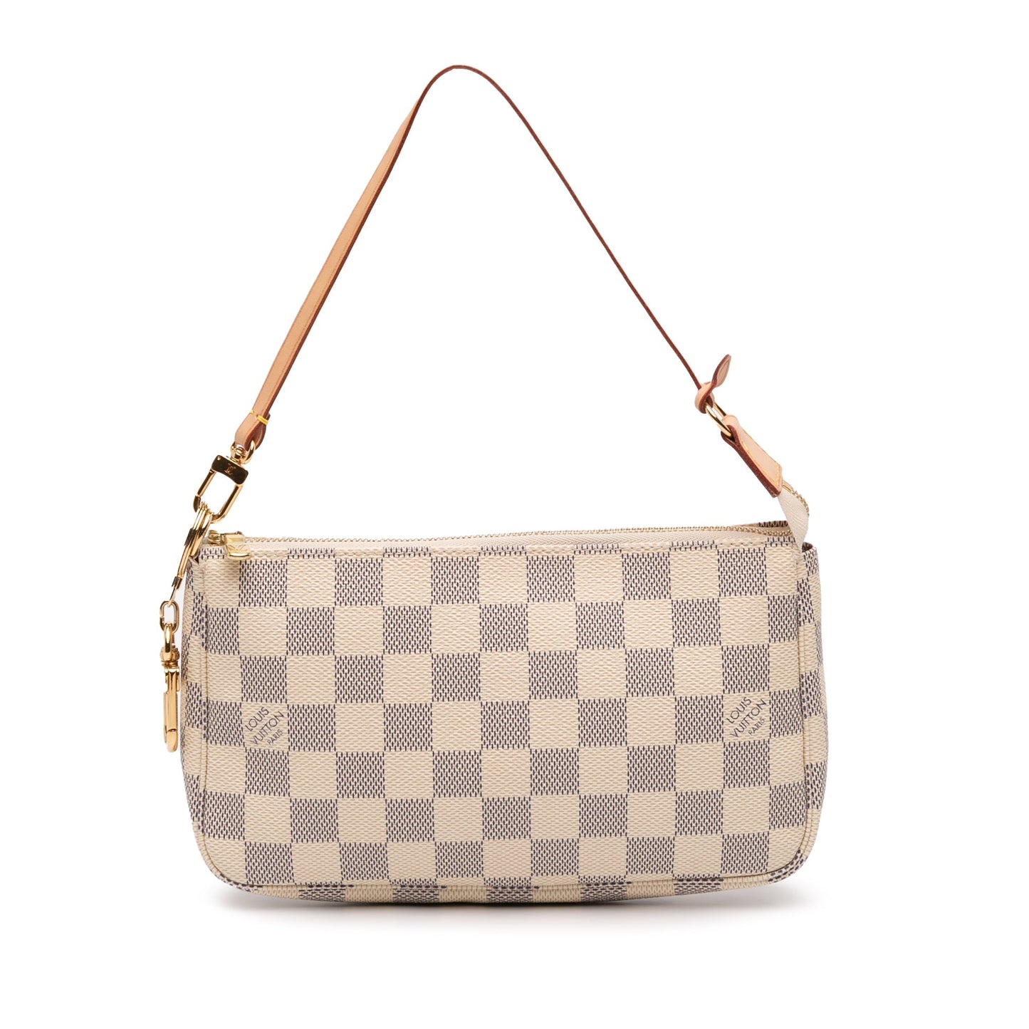 White Louis Vuitton Damier Azur Pochette Accessoires Shoulder Bag