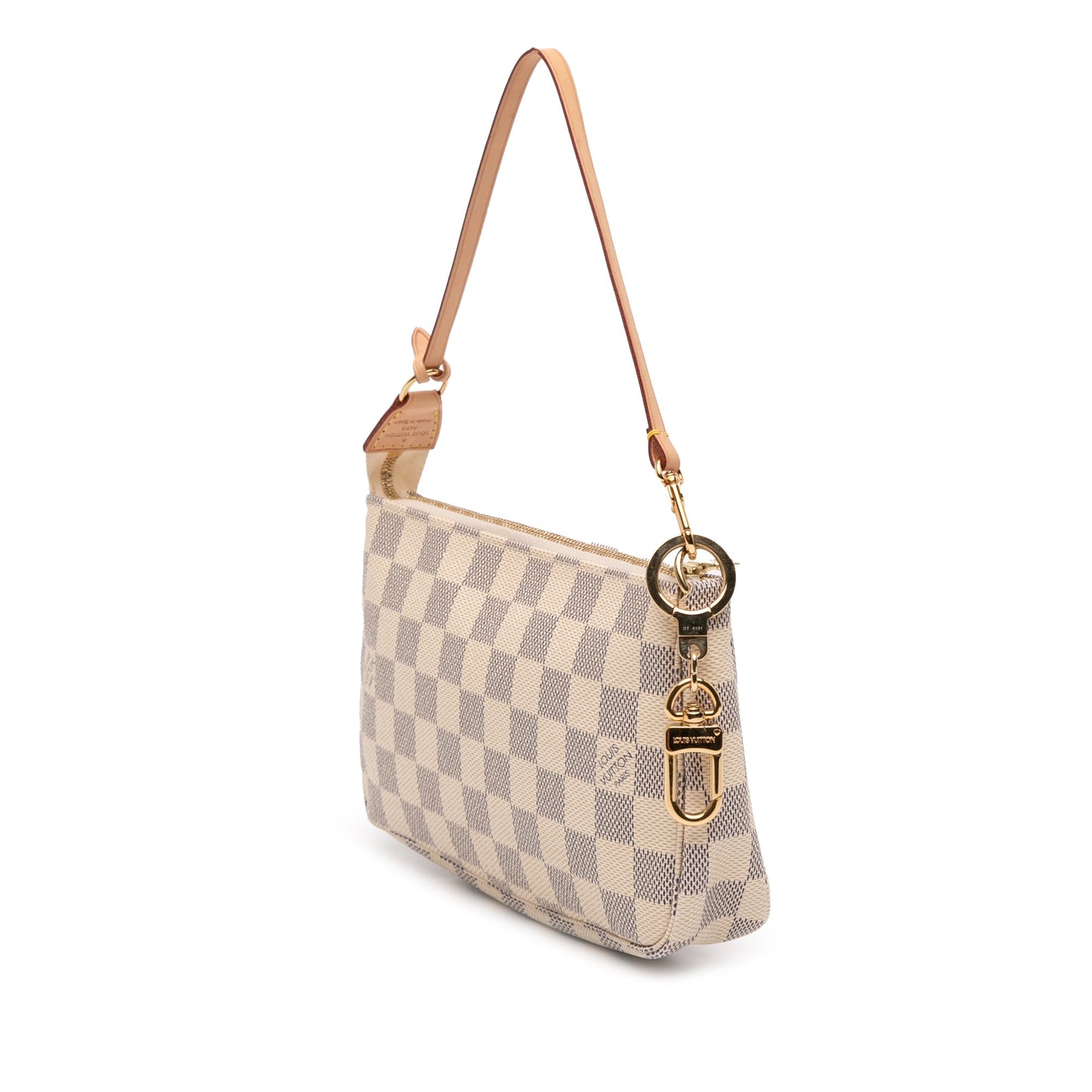 White Louis Vuitton Damier Azur Pochette Accessoires Shoulder Bag