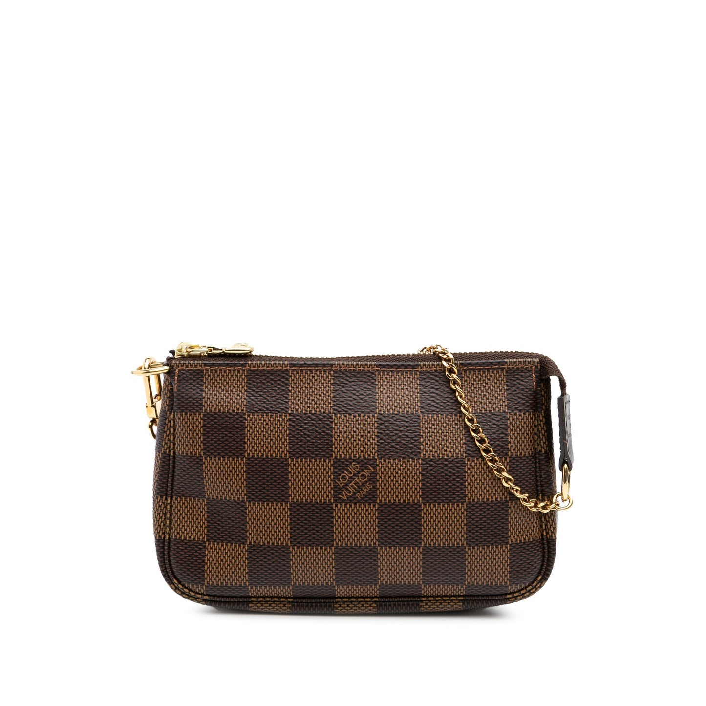 Brown Louis Vuitton Damier Ebene Mini Pochette Accessoires Handbag