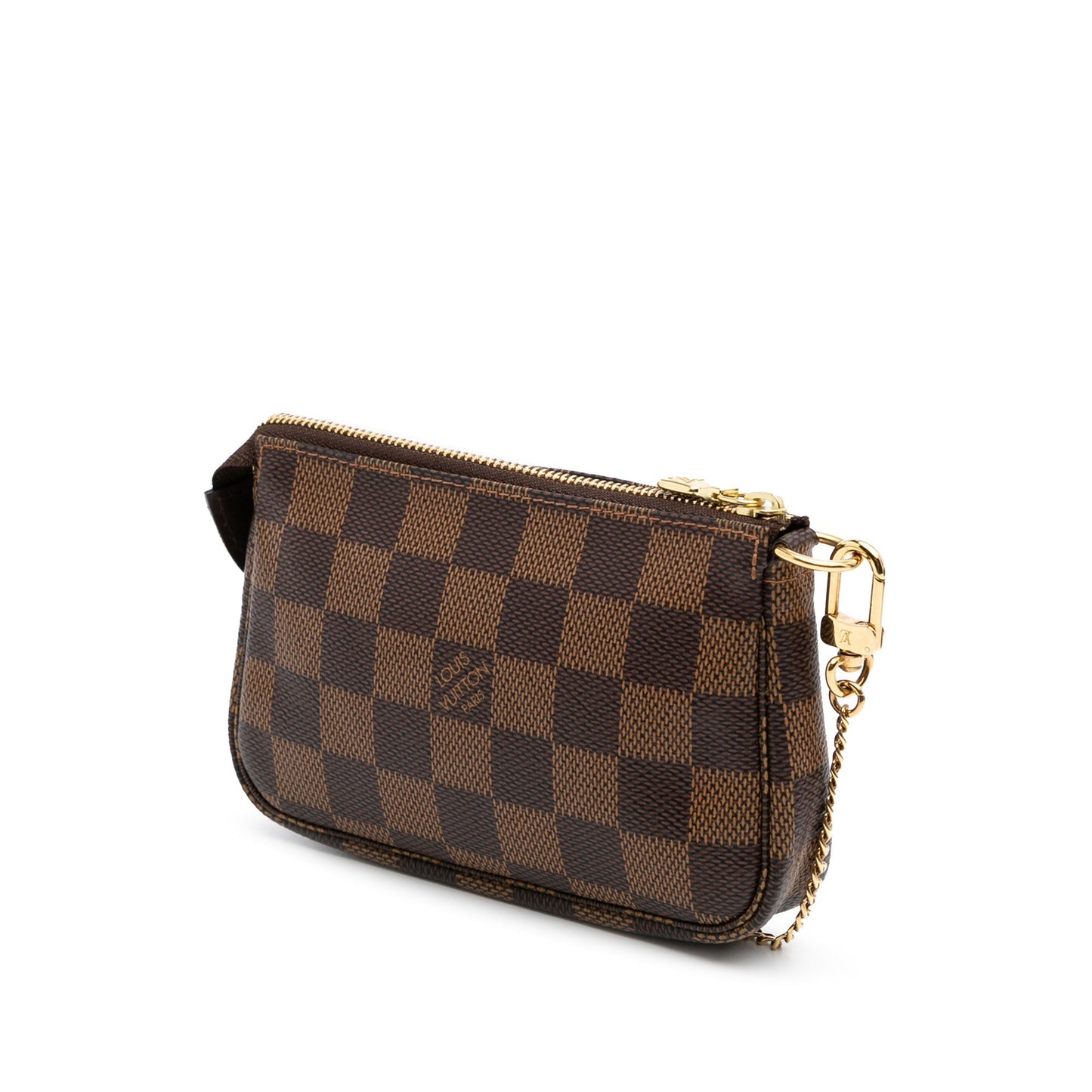 Brown Louis Vuitton Damier Ebene Mini Pochette Accessoires Handbag