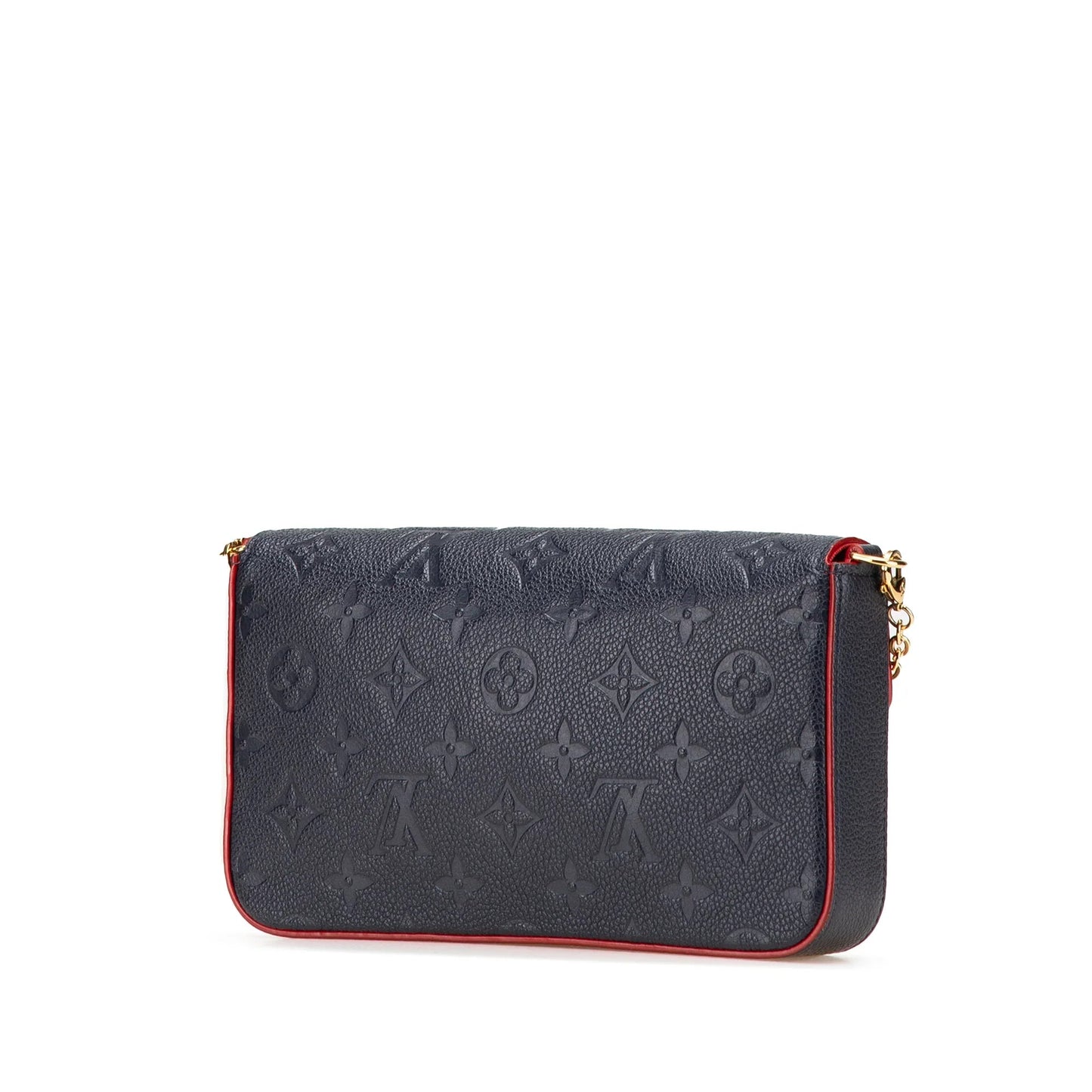 Blue Louis Vuitton Monogram Empreinte Pochette Felicie Crossbody Bag
