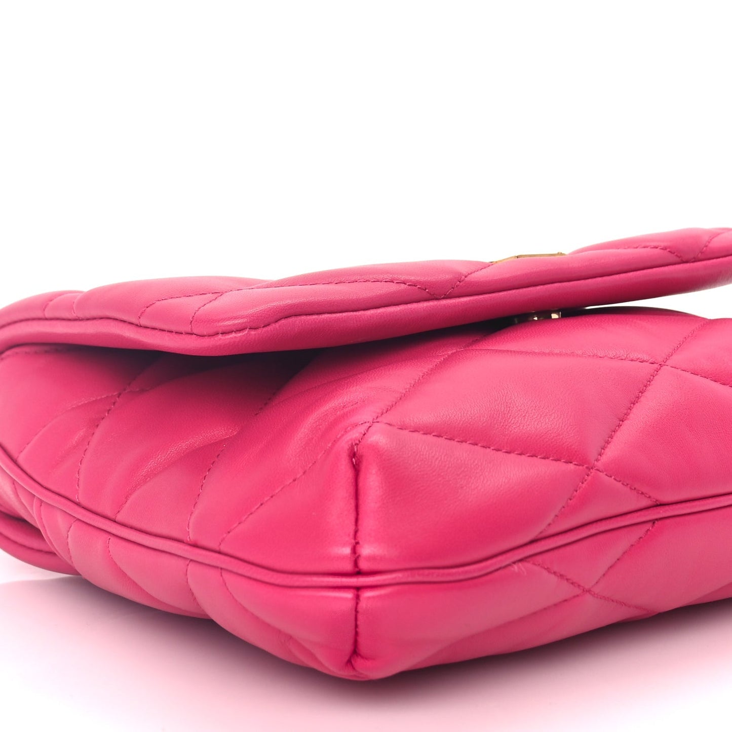 Saint Laurent Lambskin Quilted Le 57 Diamond Shoulder Bag Lipstick Fuschia