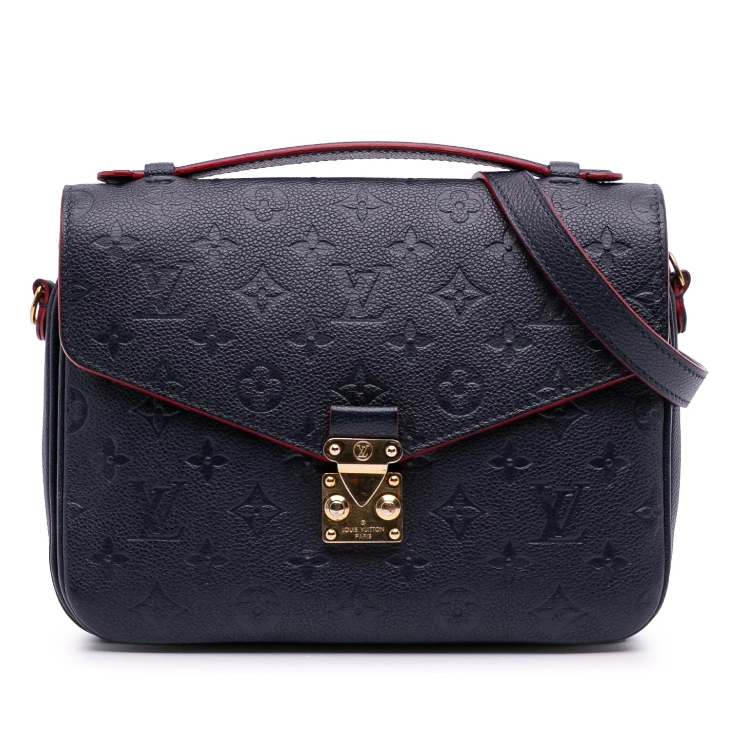 Blue Louis Vuitton Monogram Empreinte Pochette Metis Satchel