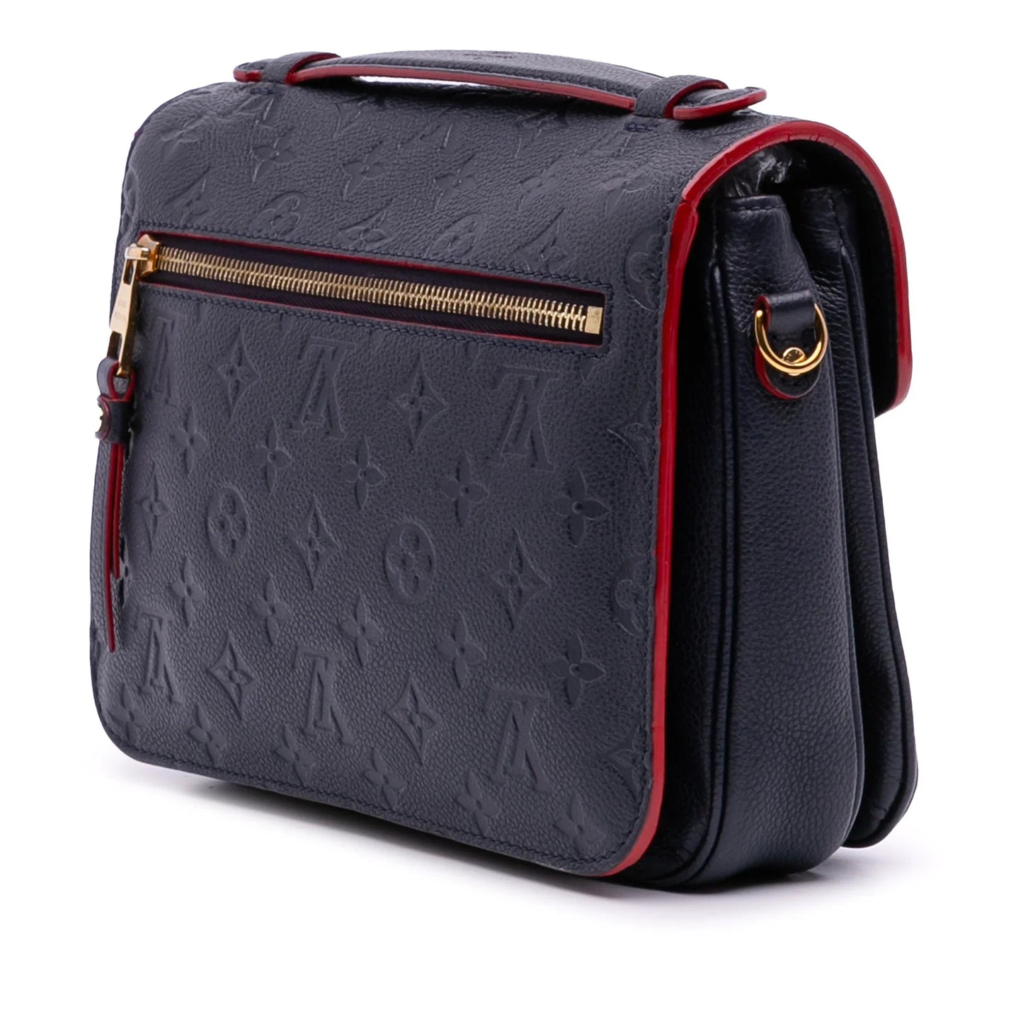 Blue Louis Vuitton Monogram Empreinte Pochette Metis Satchel